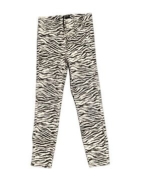 Woman’s Zebra Print Jeggings - Black & White